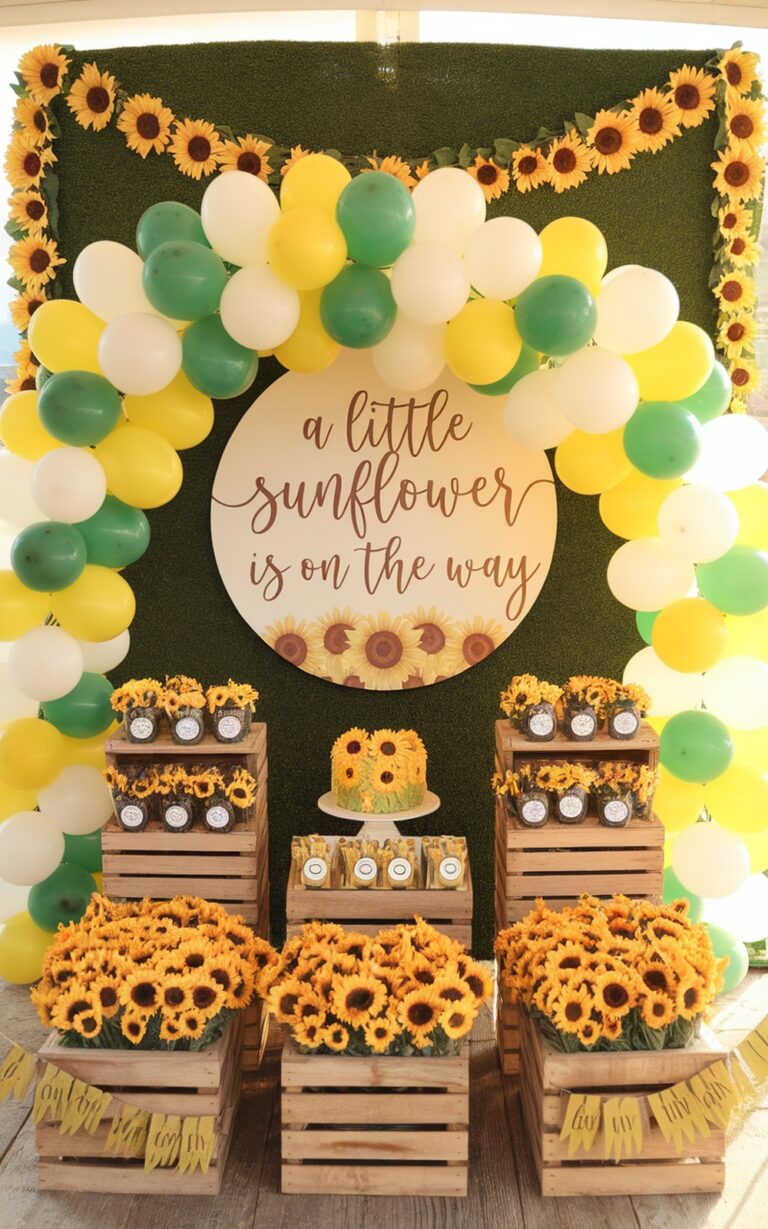 25 Sunflower Baby Shower Ideas