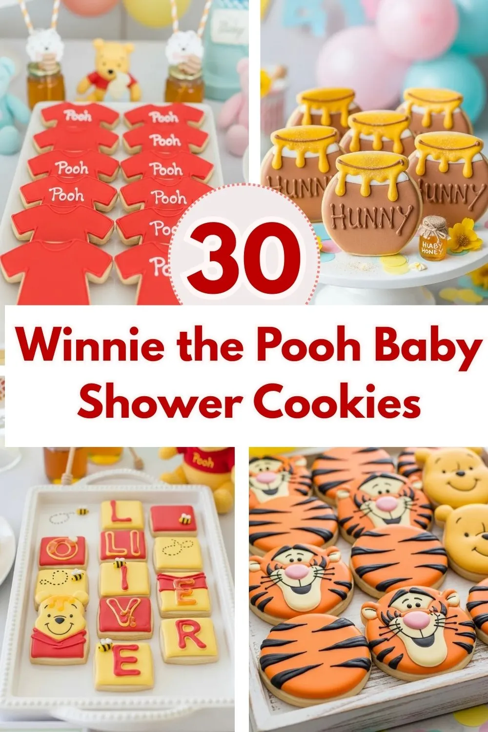 30 Winnie the Pooh Baby Shower Cookies