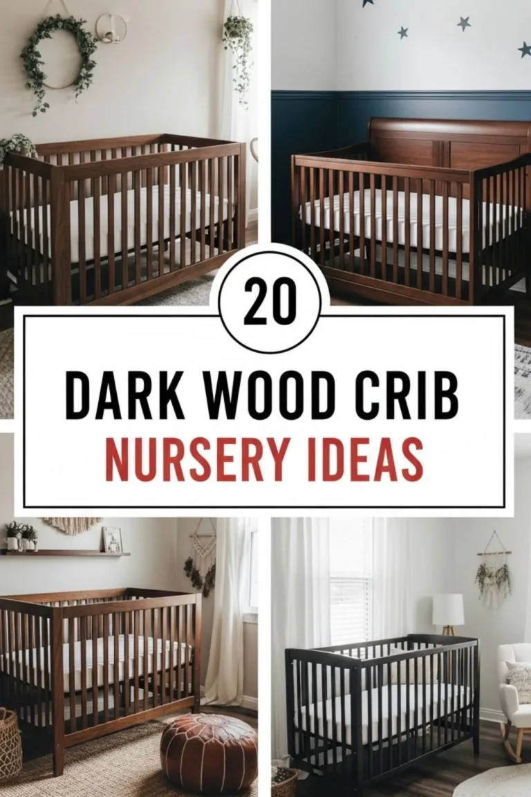 20 Dark Wood Crib Nursery Ideas