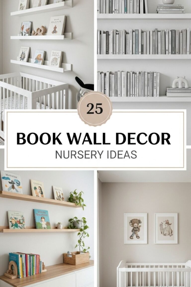 25 Nursery Book Wall or Bookshelf Ideas